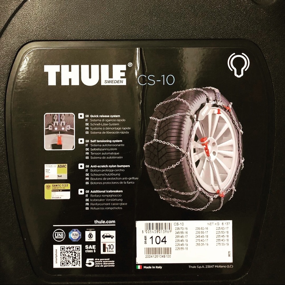 Thule Snow Chains - fits 15” thru 19” tires